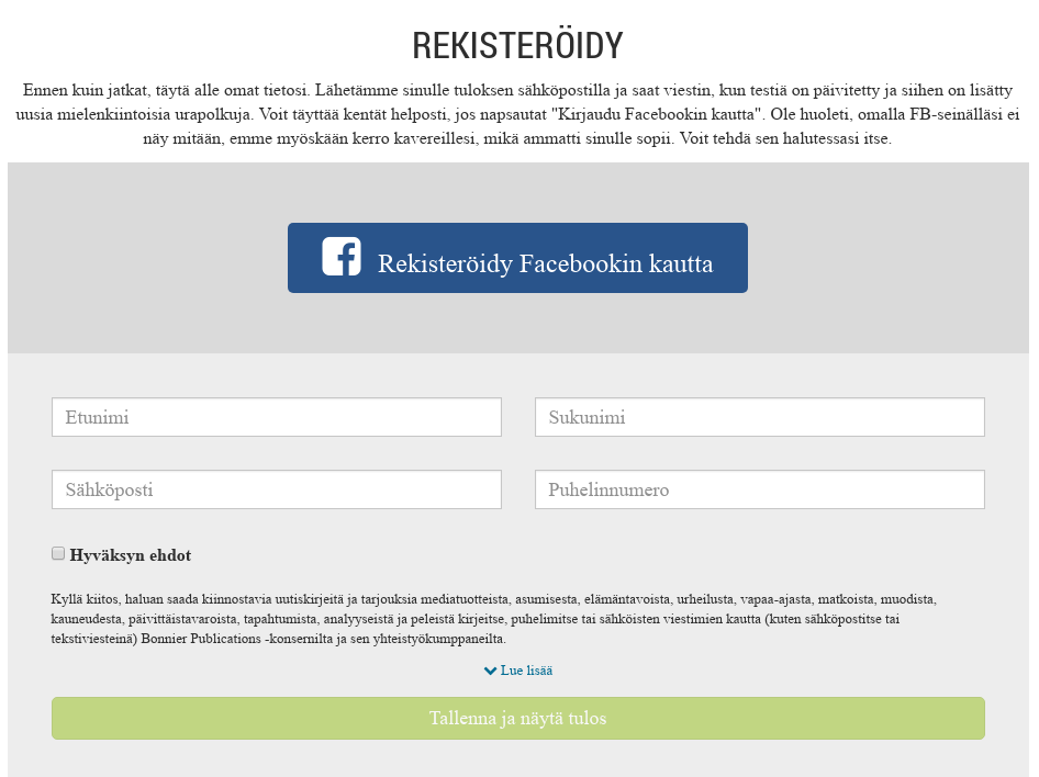 Tiekun rekisteröitymislomake